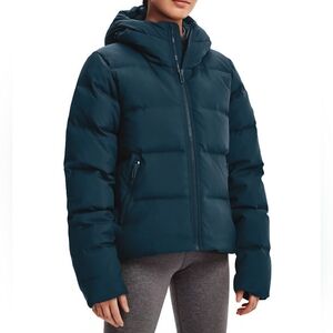 NWT Under Armour Women's ColdGear Infrared 700 Fill Down Jacket Teal Blue Size L